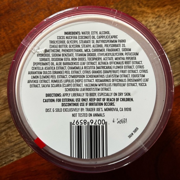 Trader Joe's Candy Cane Body Butter, 8oz, New - Picture 4 of 7